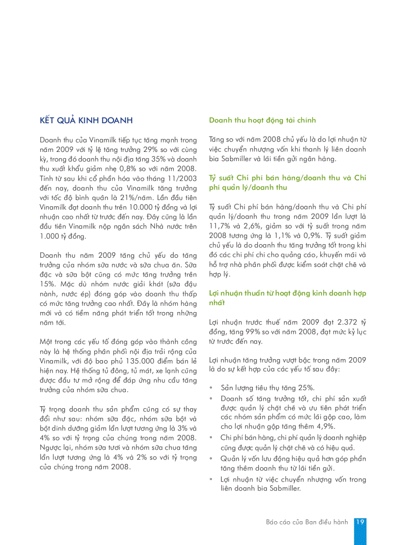 image for page Báo cáo tài chính của công ty Vinamilk năm 2009