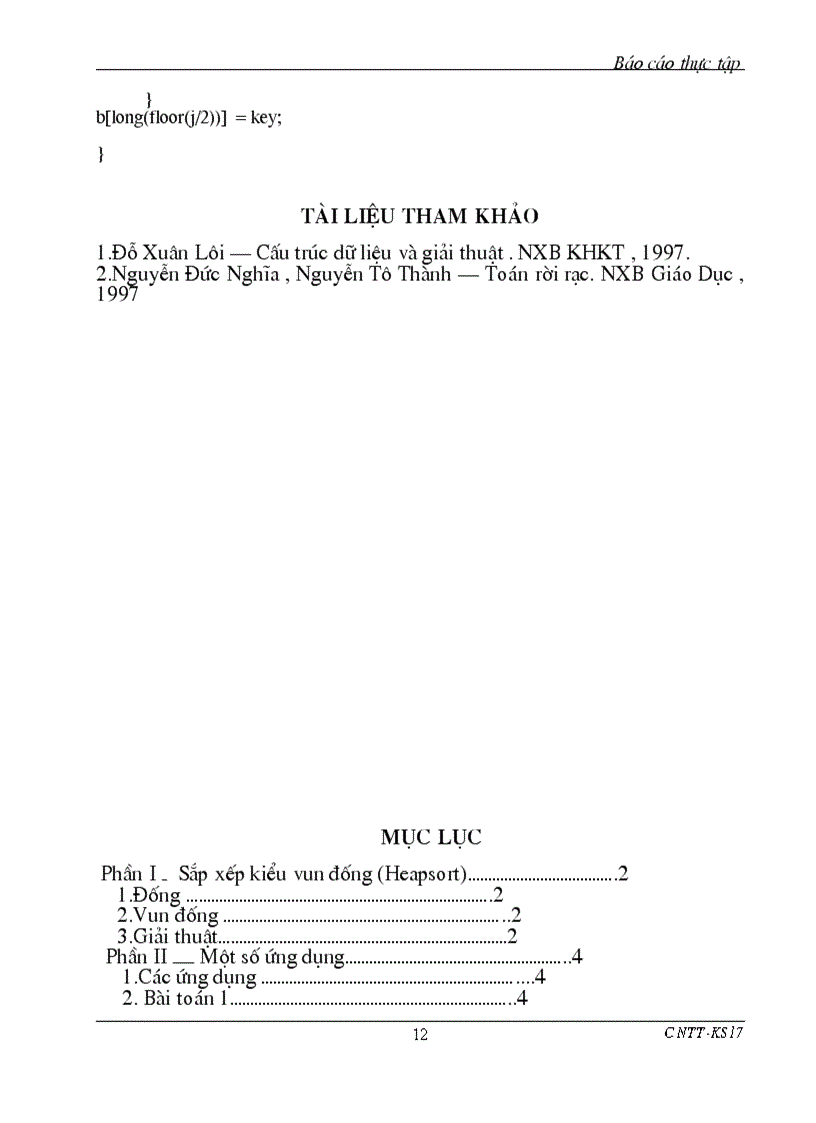 image for page Sắp xếp vung đống Heapsort và 1 số ứng dụng