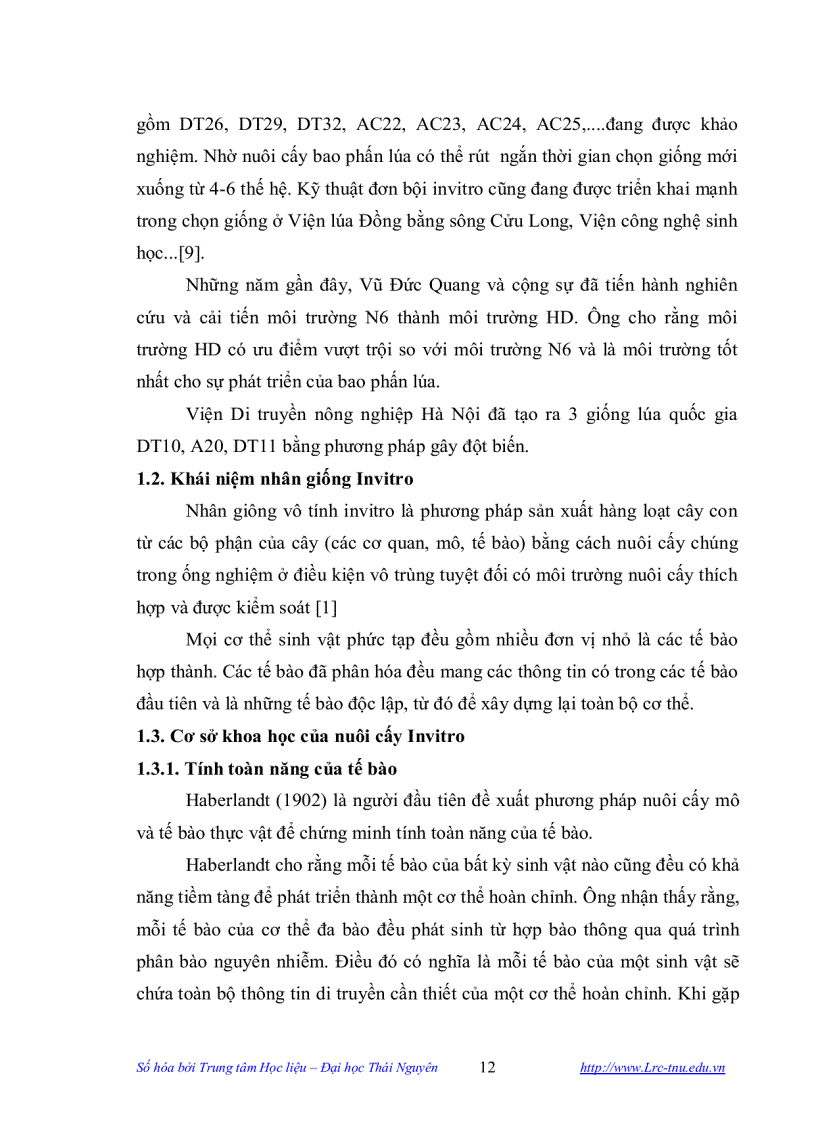 image for page Nghiên cứu tạo vật liệu khởi đầu phục vụ chọn tạo giống bằng kỹ thuật nuôi cấy bao phấn ở cây lúa