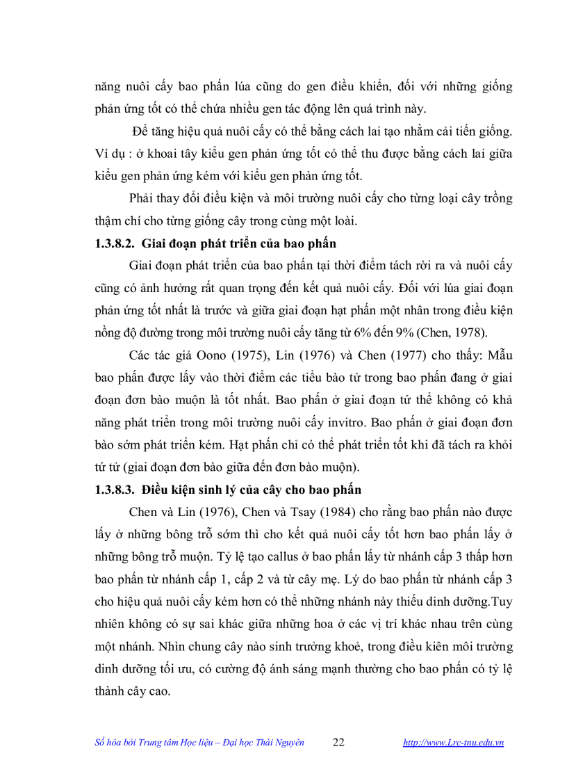 image for page Nghiên cứu tạo vật liệu khởi đầu phục vụ chọn tạo giống bằng kỹ thuật nuôi cấy bao phấn ở cây lúa