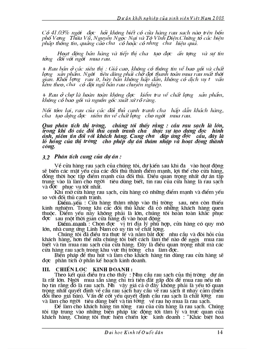 image for page Dự án kinh doanh rau sạch