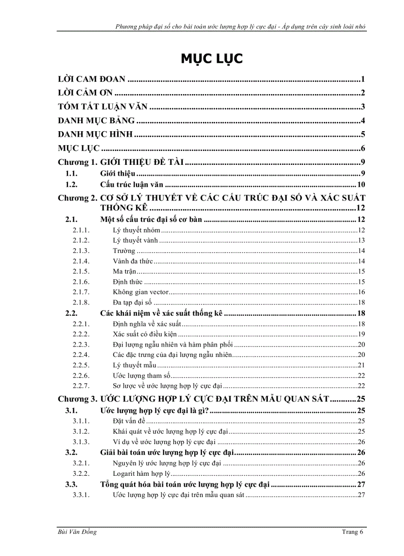 image for page Phương pháp đại số cho bài toán ước lượng hợp lý cực đại Áp dụng trên cây sinh loài nhỏ