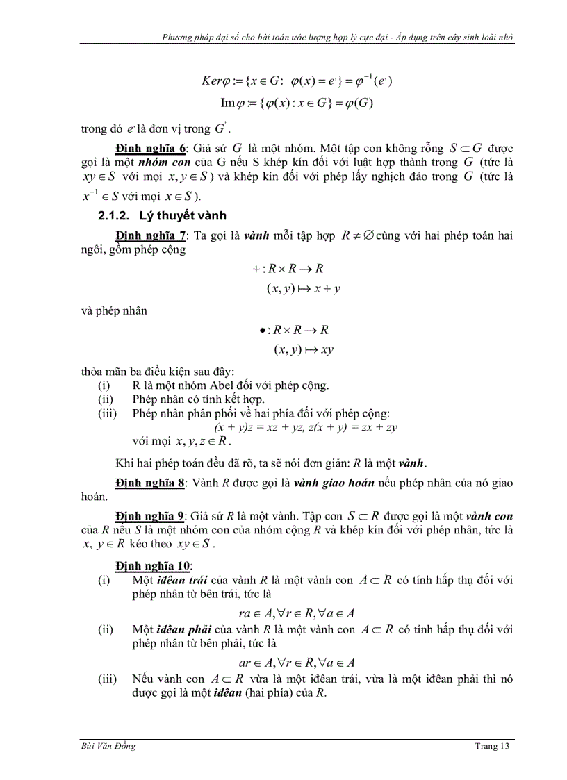 image for page Phương pháp đại số cho bài toán ước lượng hợp lý cực đại Áp dụng trên cây sinh loài nhỏ