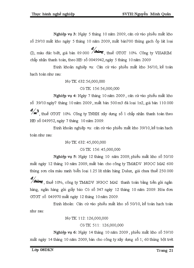 image for page Thực tập Kế toán tiêu thụ