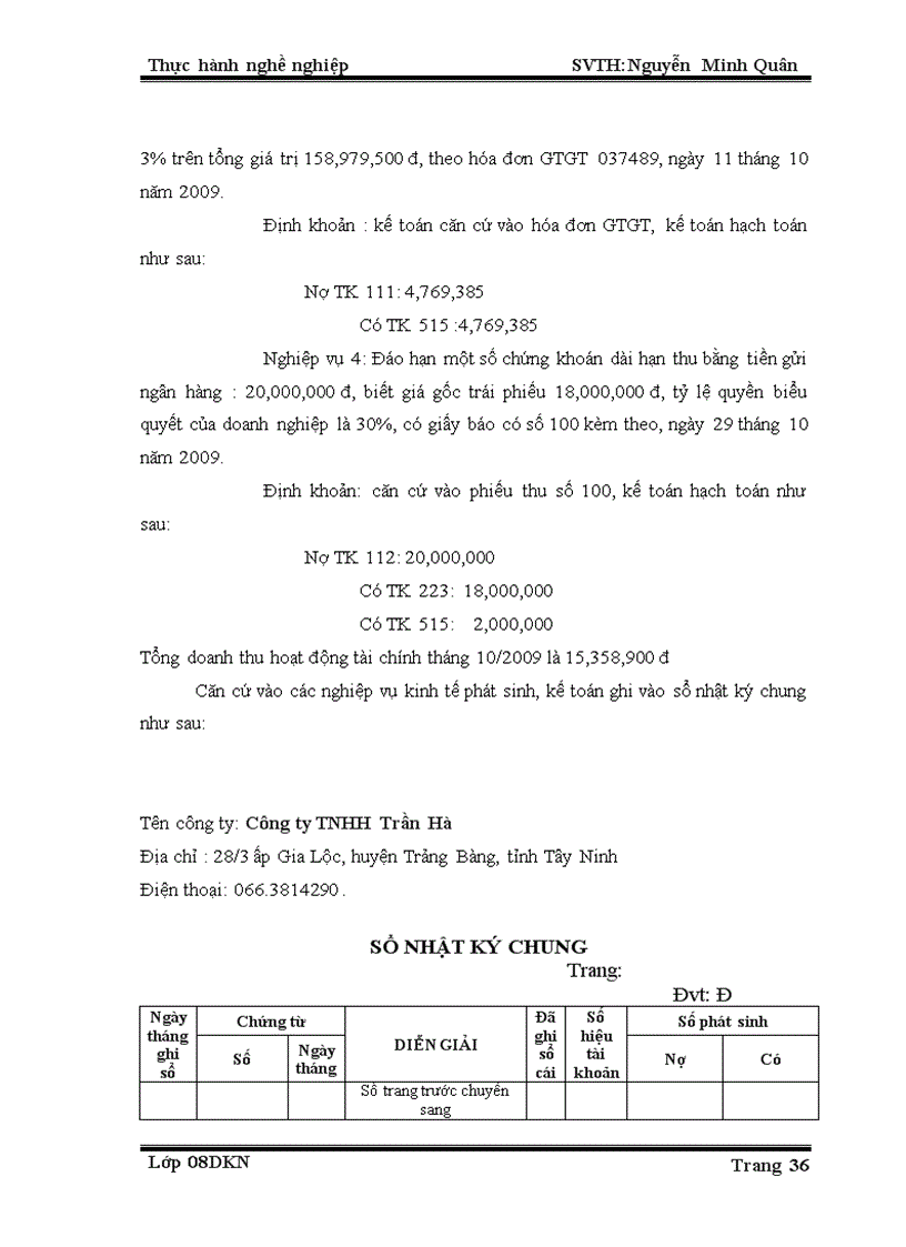 image for page Thực tập Kế toán tiêu thụ