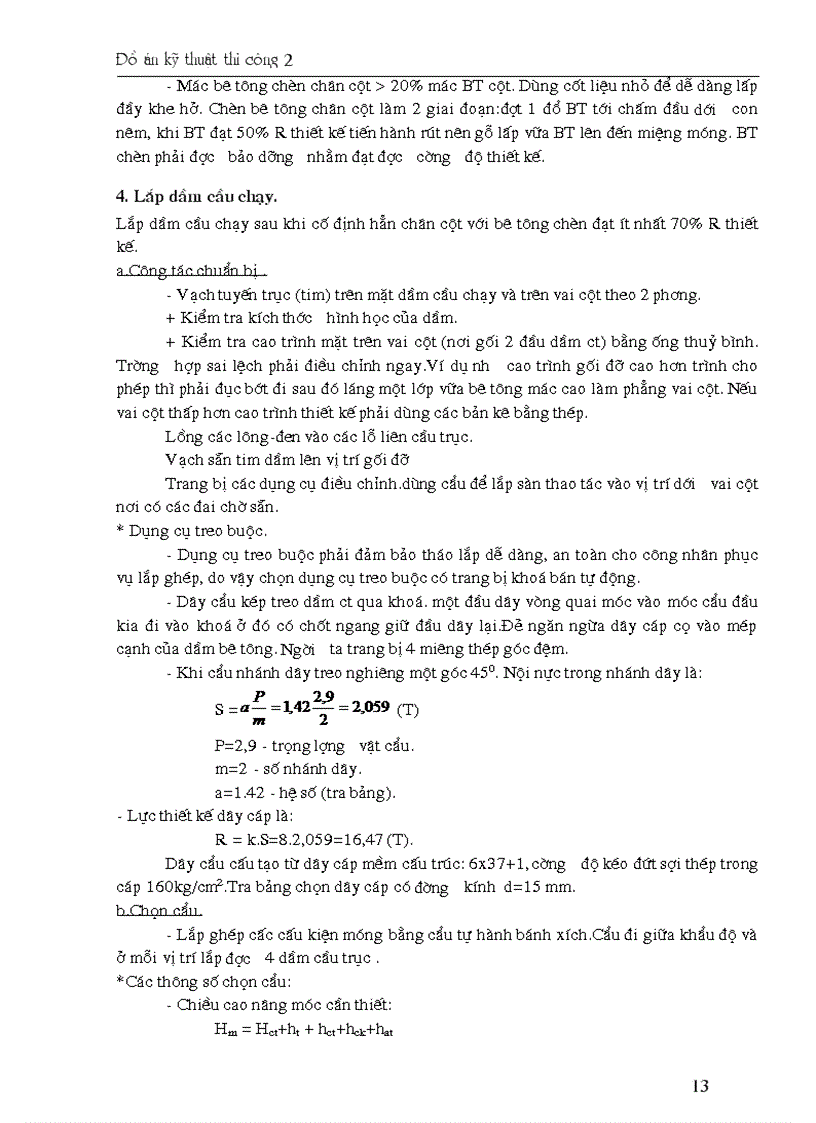image for page Lắp ghép nhà công nghiệp B PHẦN AN TOÀN LAO ĐỘNG TRONG CÔNG TÁC LẮP GHÉP Trong thi công ta phải có các biện pháp bảo đảm an toàn thật chu đáo cho người làm và cho công trình A 1 Việc lắp ghép thư