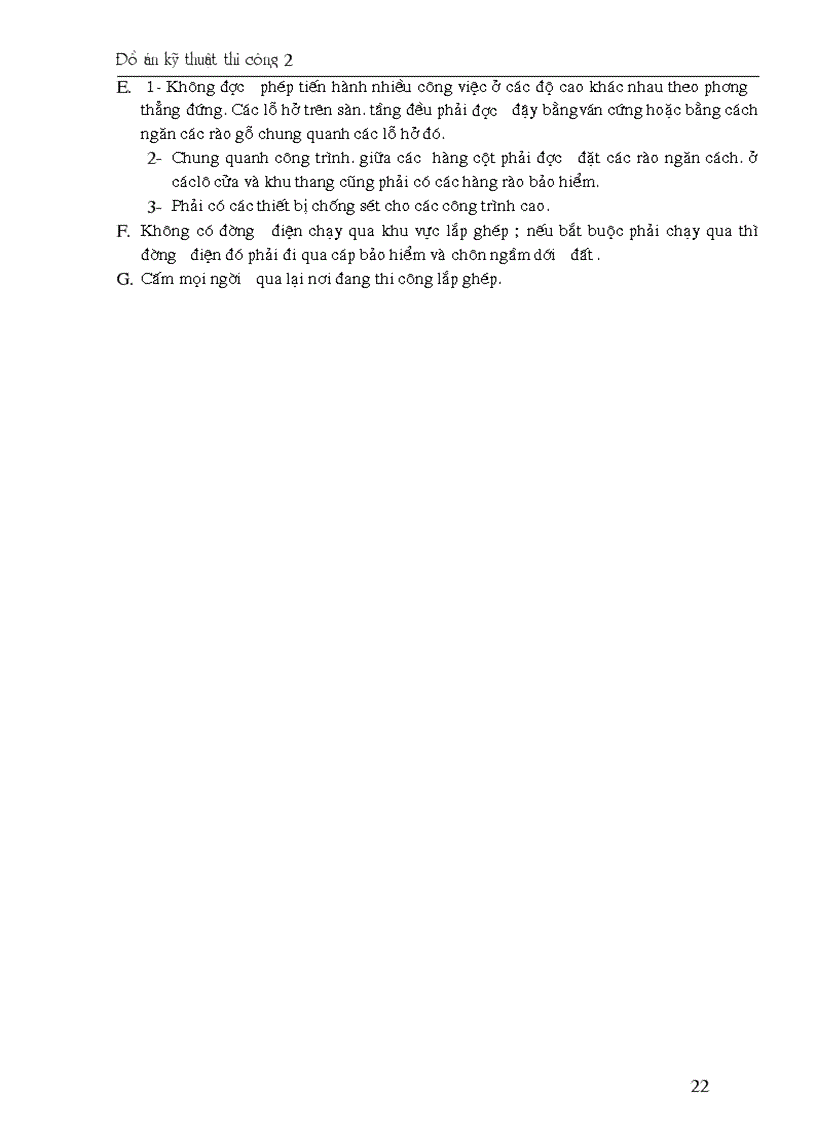image for page Lắp ghép nhà công nghiệp B PHẦN AN TOÀN LAO ĐỘNG TRONG CÔNG TÁC LẮP GHÉP Trong thi công ta phải có các biện pháp bảo đảm an toàn thật chu đáo cho người làm và cho công trình A 1 Việc lắp ghép thư