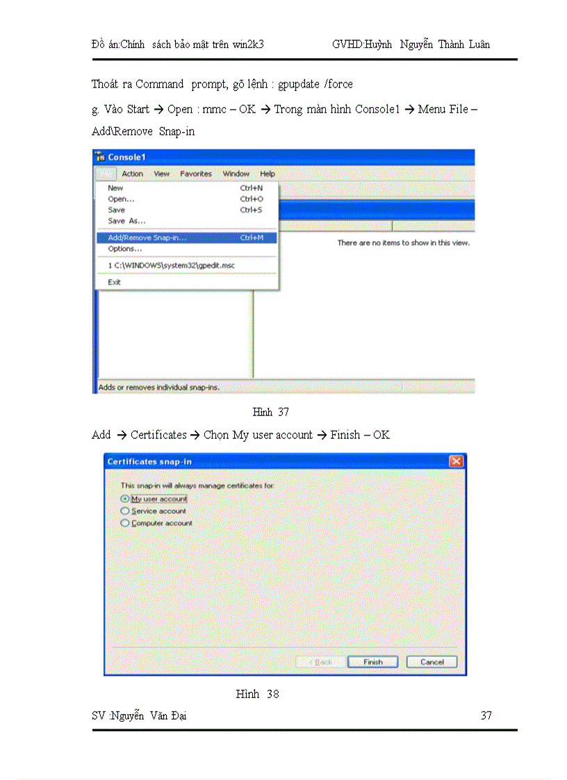 image for page Bảo mật trong window server 2003