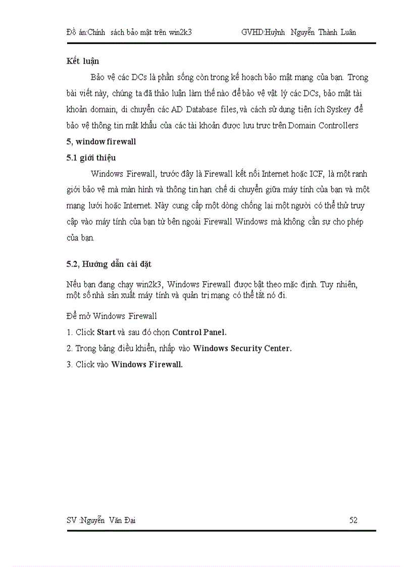 image for page Bảo mật trong window server 2003