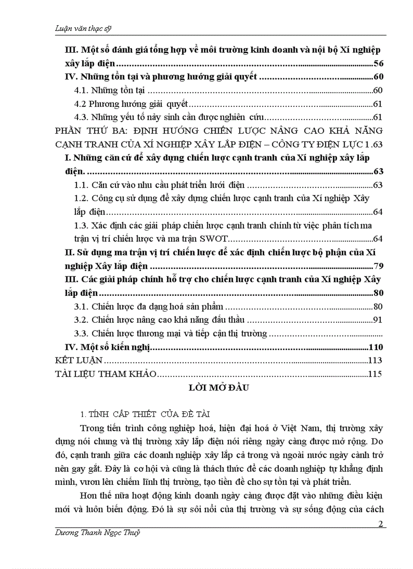 image for page Chiến lược nâng cao khả năng cạnh tranh của Xí nghiệp Xây lắp điện Công ty Điện lực
