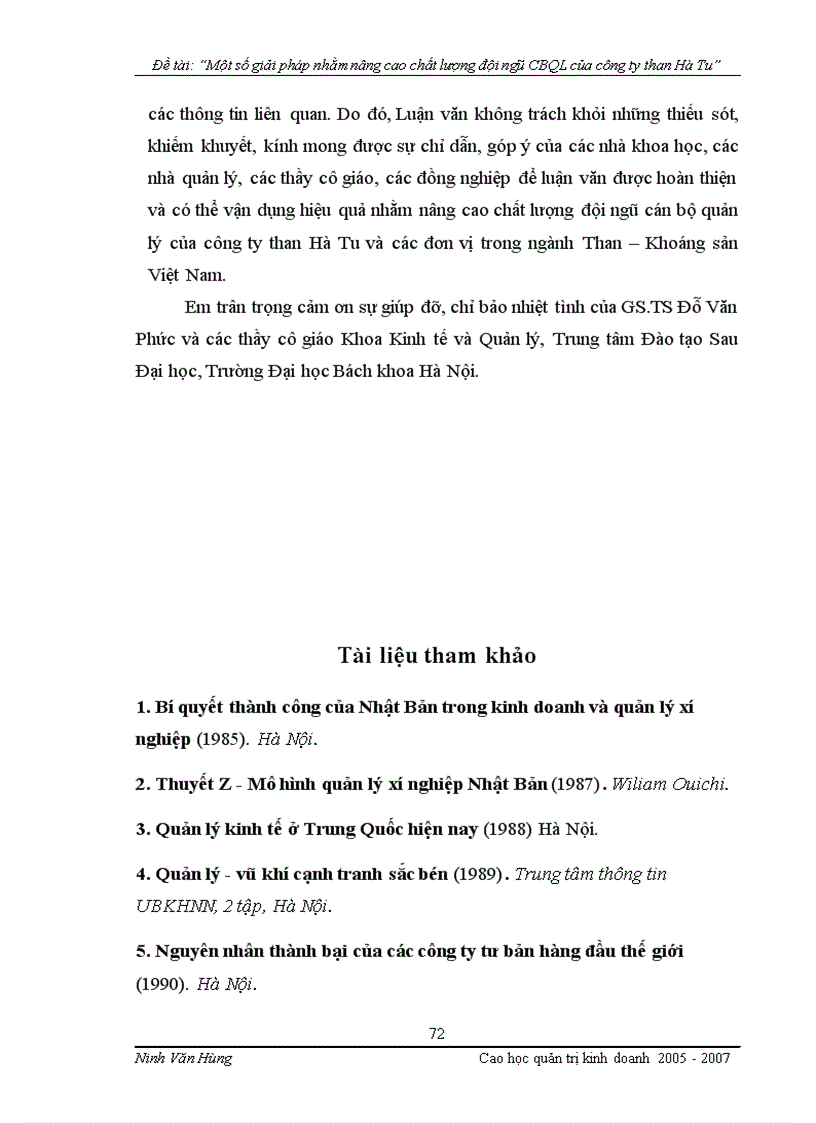 image for page Một số giải pháp nhằm nâng cao chất lượng đội ngũ cán bộ quản lý của công ty than Hà Tu