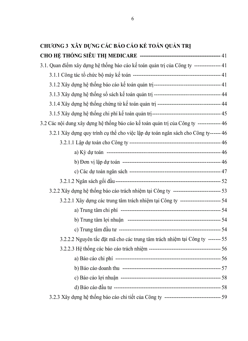 Xây dựng báo cáo kế toán quản trị cho hệ thống siêu thị MEDICARE