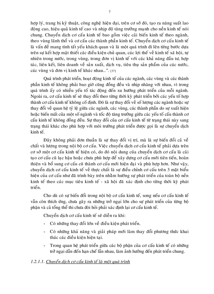 image for page Luận án tiến sỹ Phương pháp chuyển dịch cơ cấu kinh tế ngành tỉnh Trà Vinh đến năm 2015