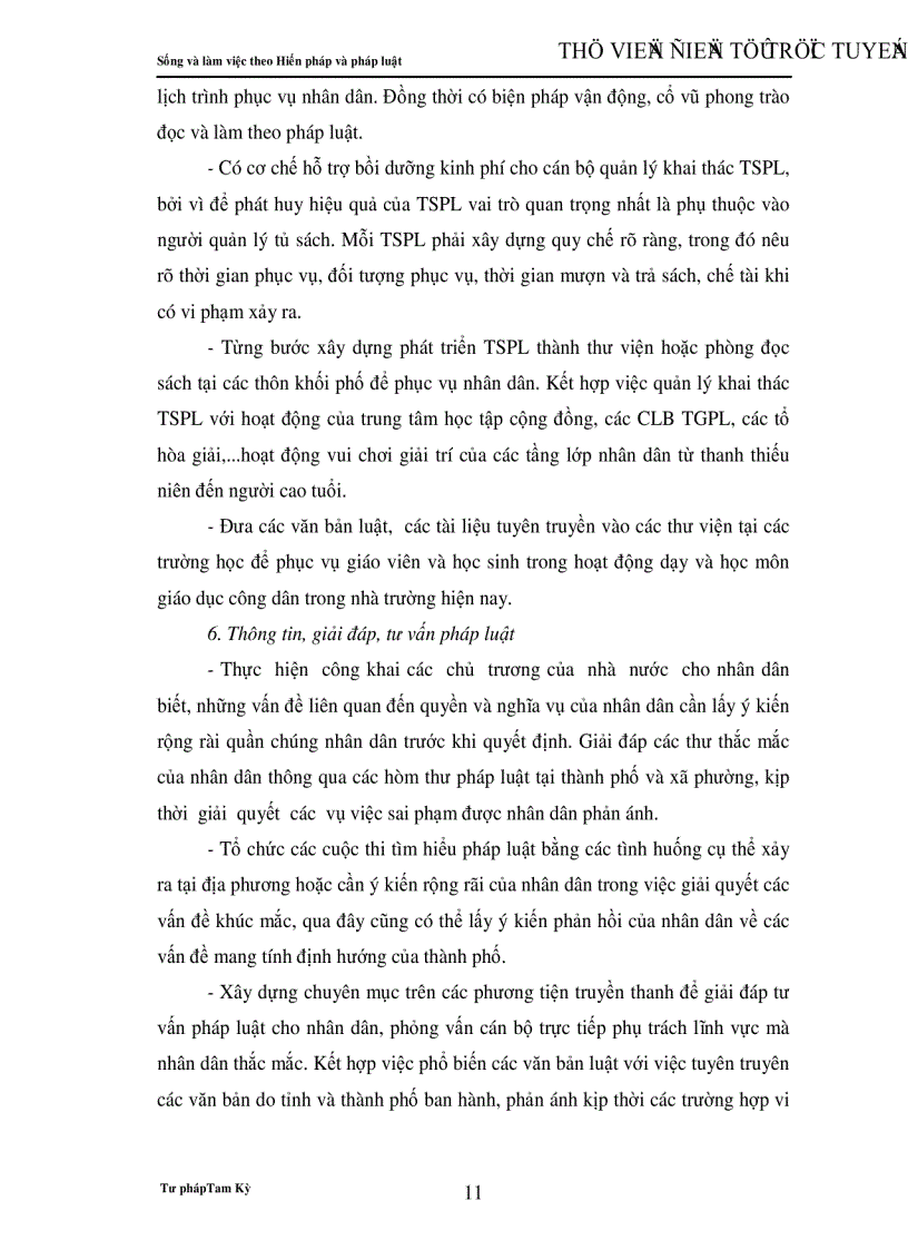 image for page Nâng cao hiệu quả của công tác tuyên truyền phổ biến giáo dục pháp luật giai đoạn 2007 2010 Ban hành kèm theo Quyết định số 01 2007 QĐ UBND ngày 25 01 2007 của Uỷ ban nhân dân thành phố Tam Kỳ