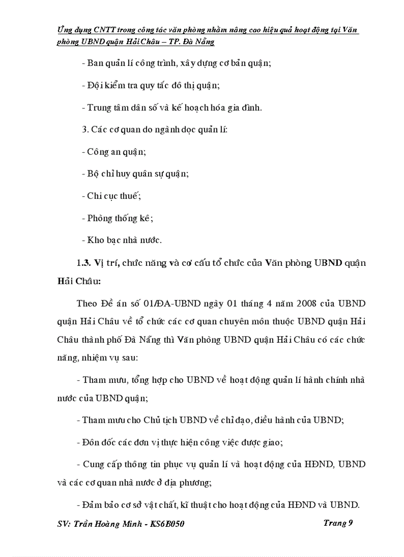 image for page Ứng dụng CNTT trong công tác văn phòng nhằm nâng cao hiệu quả hoạt động tại Văn phòng UBND quận Hải Châu TP Đà Nẵng