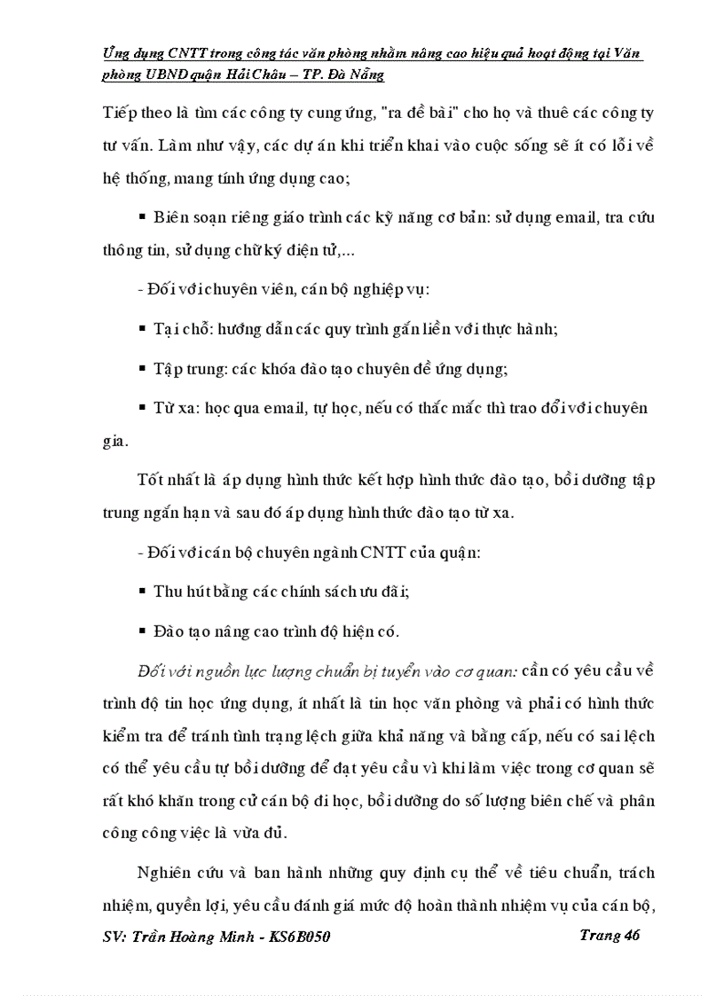 image for page Ứng dụng CNTT trong công tác văn phòng nhằm nâng cao hiệu quả hoạt động tại Văn phòng UBND quận Hải Châu TP Đà Nẵng
