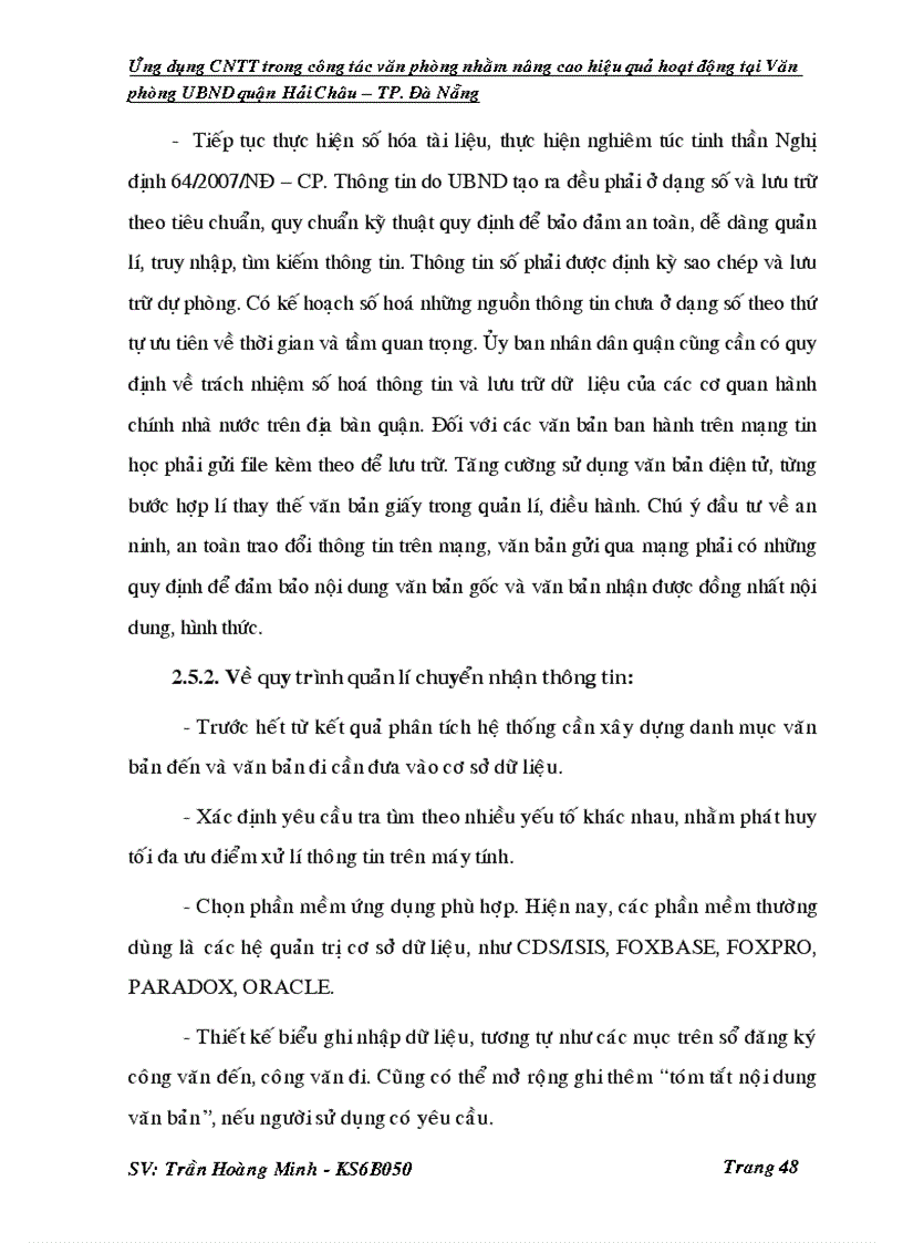 image for page Ứng dụng CNTT trong công tác văn phòng nhằm nâng cao hiệu quả hoạt động tại Văn phòng UBND quận Hải Châu TP Đà Nẵng