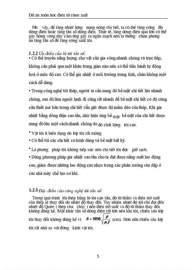 image for page Thiết kế phần nghịch lưu của bộ nguồn cho lò tôi thép