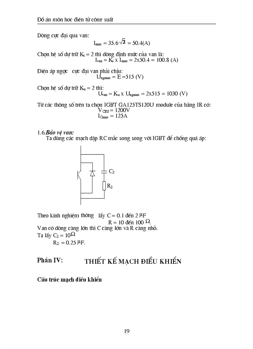 image for page Thiết kế phần nghịch lưu của bộ nguồn cho lò tôi thép