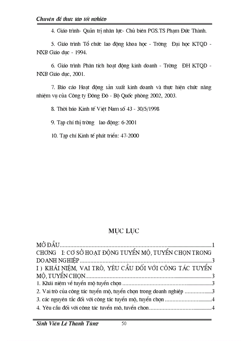 image for page Hoàn thiện công tác tuyển mộ tuyển chọn tại công ty Đông Đô Bộ Quốc phòng