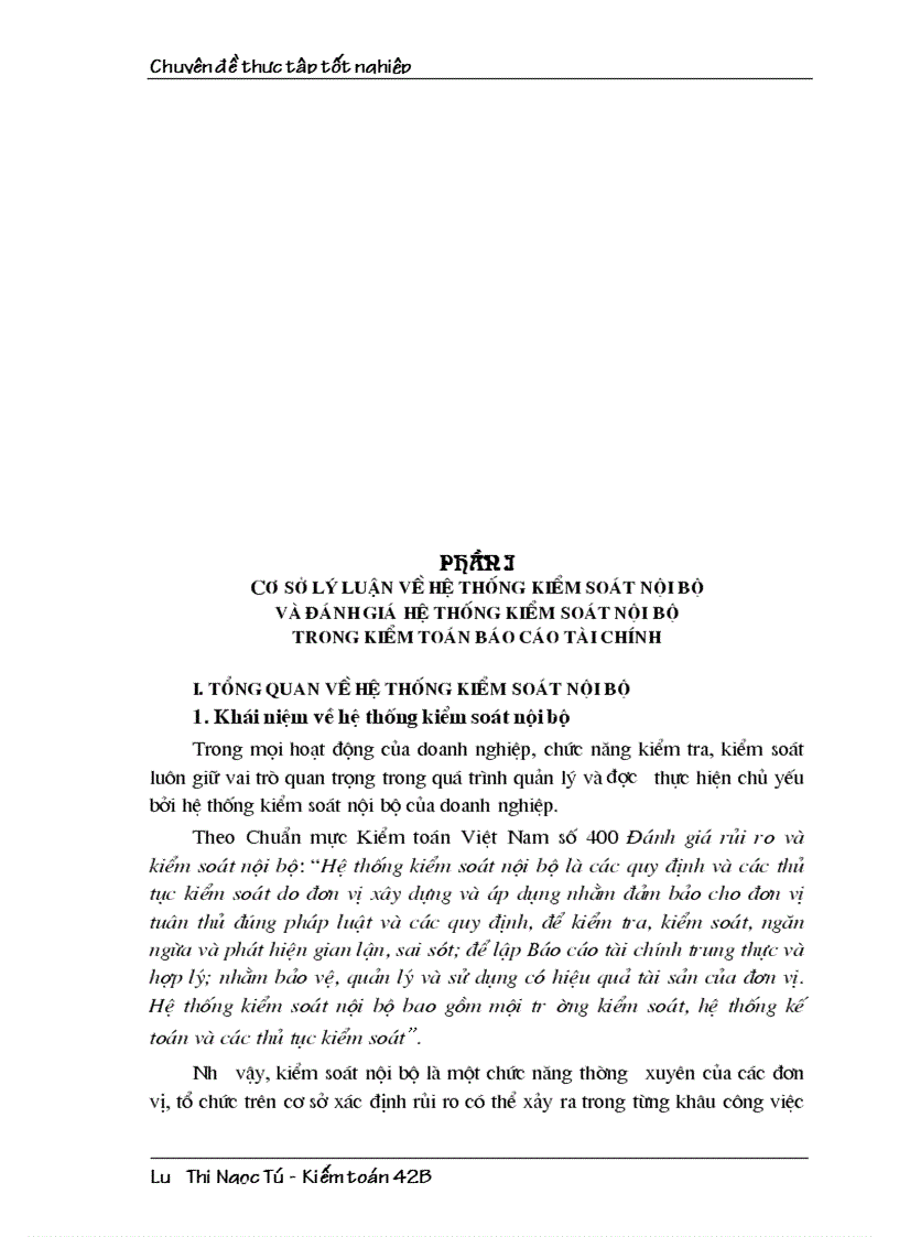 image for page Đánh giá hệ thống kiểm soát nội bộ trong kiểm toán Báo cáo tài chính tại chi nhánh Công ty Kiểm toán và Tư vấn tài chính kế toán Sài Gòn AFC