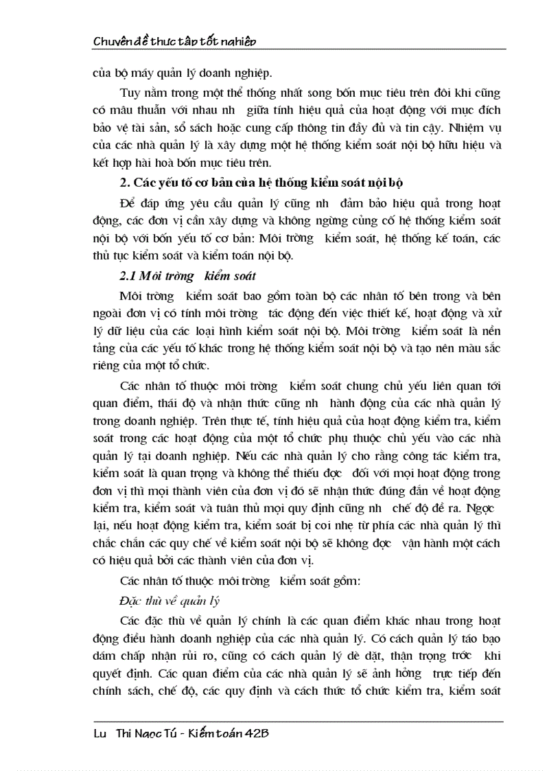 image for page Đánh giá hệ thống kiểm soát nội bộ trong kiểm toán Báo cáo tài chính tại chi nhánh Công ty Kiểm toán và Tư vấn tài chính kế toán Sài Gòn AFC