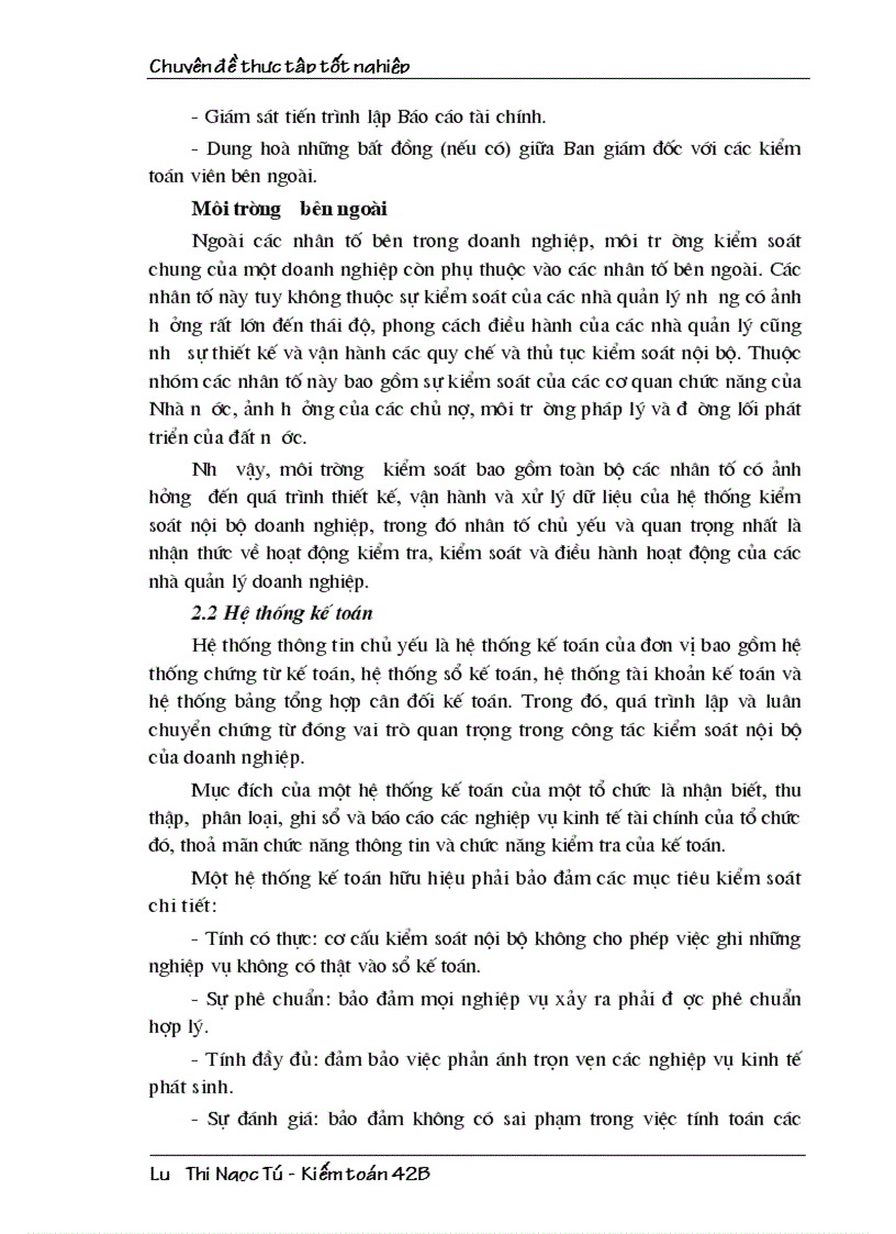 image for page Đánh giá hệ thống kiểm soát nội bộ trong kiểm toán Báo cáo tài chính tại chi nhánh Công ty Kiểm toán và Tư vấn tài chính kế toán Sài Gòn AFC