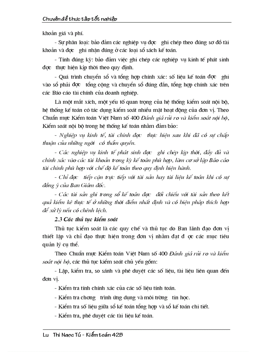 image for page Đánh giá hệ thống kiểm soát nội bộ trong kiểm toán Báo cáo tài chính tại chi nhánh Công ty Kiểm toán và Tư vấn tài chính kế toán Sài Gòn AFC