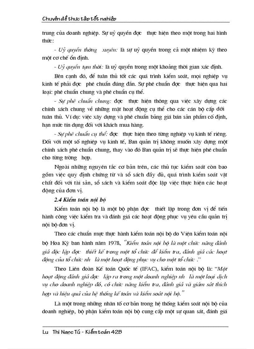 image for page Đánh giá hệ thống kiểm soát nội bộ trong kiểm toán Báo cáo tài chính tại chi nhánh Công ty Kiểm toán và Tư vấn tài chính kế toán Sài Gòn AFC