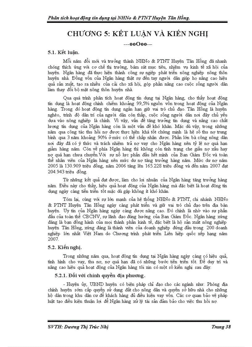 image for page Phân tích hoạt động tín dụng tại NHNo PTNT Huyện Tân Hồng