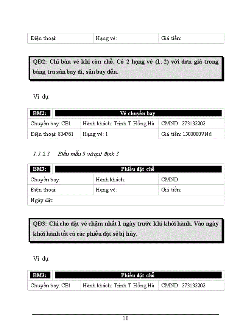 image for page Đề Tài Quản Lý Bán Vé Máy Bay