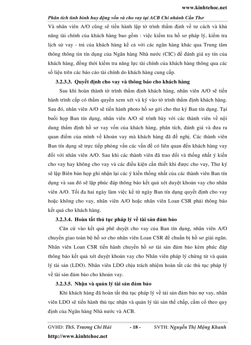 image for page Phân tích tình hình huy động vốn và cho vay tại ACB chi nhánh Cần Thơ