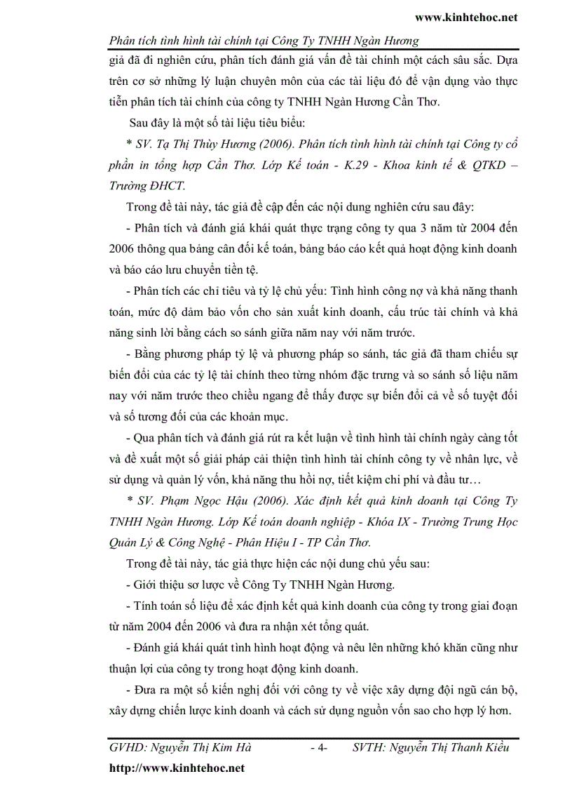 image for page Phân tích tình hình tài chính tại công ty trách nhiệm hữu hạn Ngàn Hương Cân Thơ