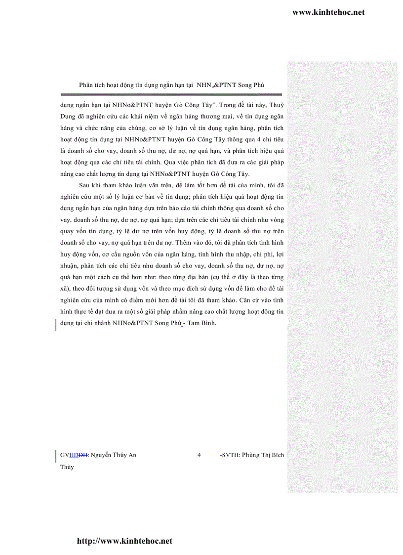 image for page Phân tích hoạt động tín dụng ngắn hạn tại ngân hàng nông nghiệp và phát triển nông thôn chi nhánh Song Phú huyện Tam Bình tỉnh Vĩnh Long