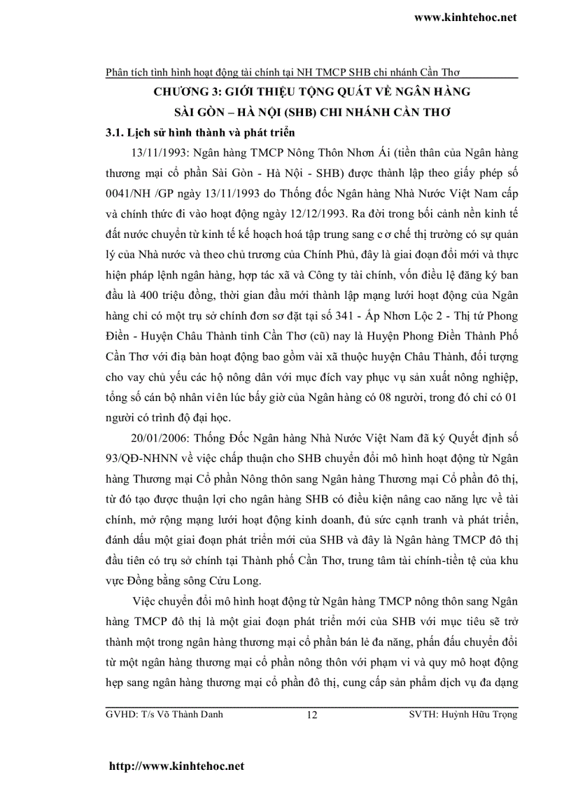 image for page Phân tích tình hình hoạt động tín dụng của ngân hàng thương mại cổ phần Sài Gòn Hà Nội SHB chi nhánh Cần Thơ