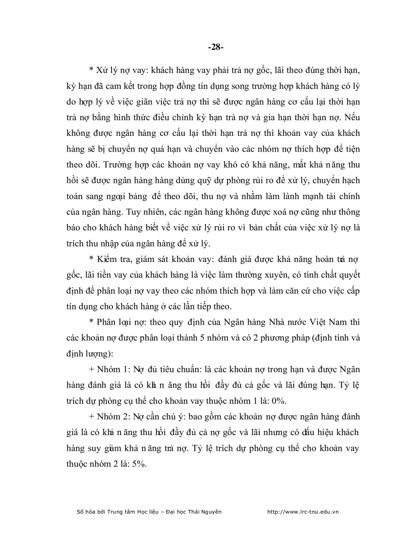 image for page Nâng cao ch ất lượng tín dụng Ngân hàng Nông nghiệp và Phát triển Nông thôn huyện Phú Bình