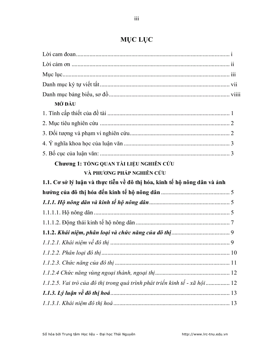 image for page Ảnh hưởng của xu hướng đô thị hoá đối với kinh tế hộ nông dân trên địa bàn thành phố Thái Nguyên