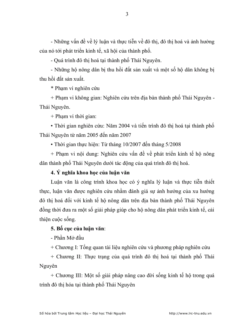image for page Ảnh hưởng của xu hướng đô thị hoá đối với kinh tế hộ nông dân trên địa bàn thành phố Thái Nguyên