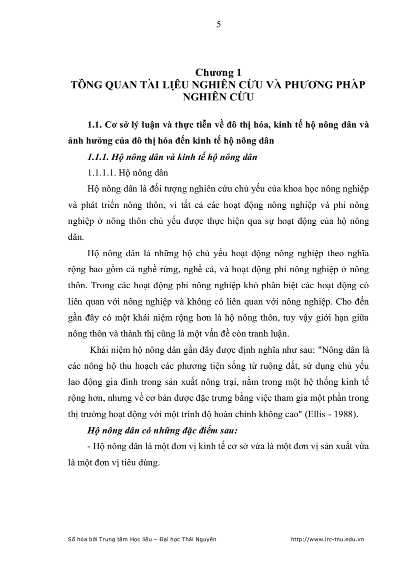 image for page Ảnh hưởng của xu hướng đô thị hoá đối với kinh tế hộ nông dân trên địa bàn thành phố Thái Nguyên