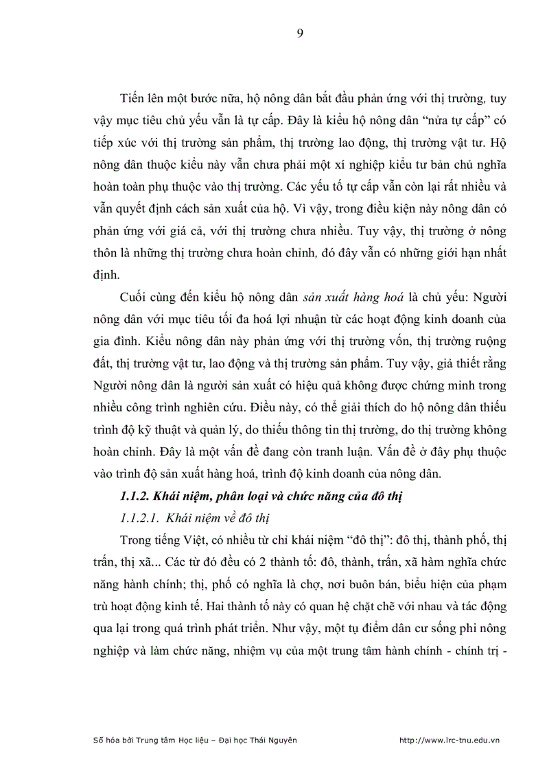 image for page Ảnh hưởng của xu hướng đô thị hoá đối với kinh tế hộ nông dân trên địa bàn thành phố Thái Nguyên