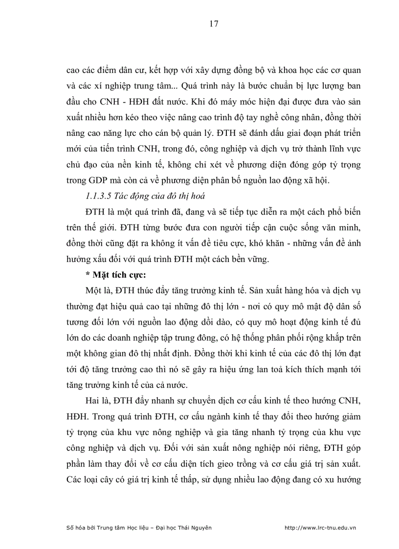 image for page Ảnh hưởng của xu hướng đô thị hoá đối với kinh tế hộ nông dân trên địa bàn thành phố Thái Nguyên