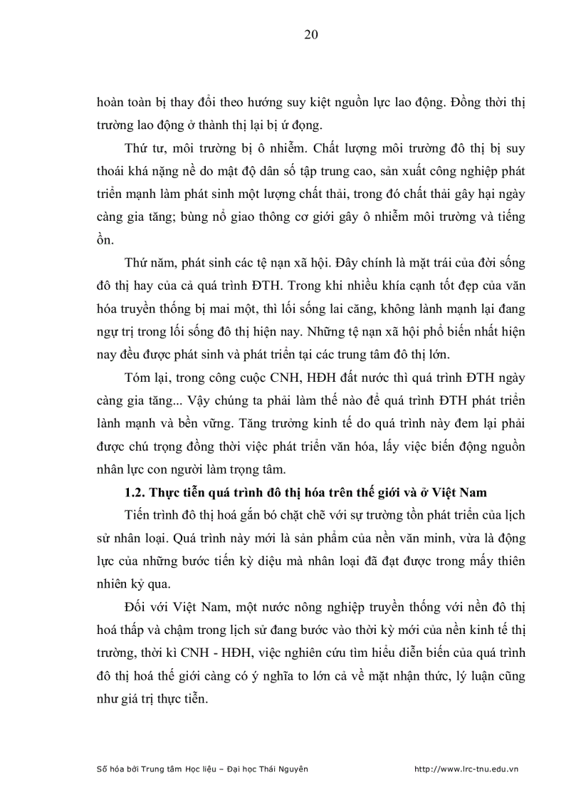 image for page Ảnh hưởng của xu hướng đô thị hoá đối với kinh tế hộ nông dân trên địa bàn thành phố Thái Nguyên