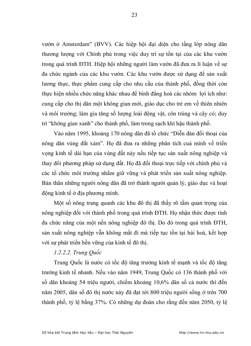 image for page Ảnh hưởng của xu hướng đô thị hoá đối với kinh tế hộ nông dân trên địa bàn thành phố Thái Nguyên