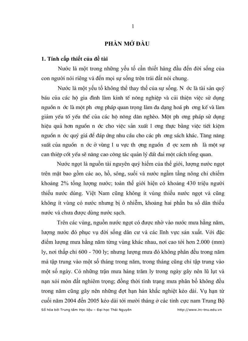 image for page Ảnh hưởng của việc tiếp cận nguồn nước đến thu nhập của hộ nông dân xã Tân Lập huyện Chợ Đồn Bắc Kạn