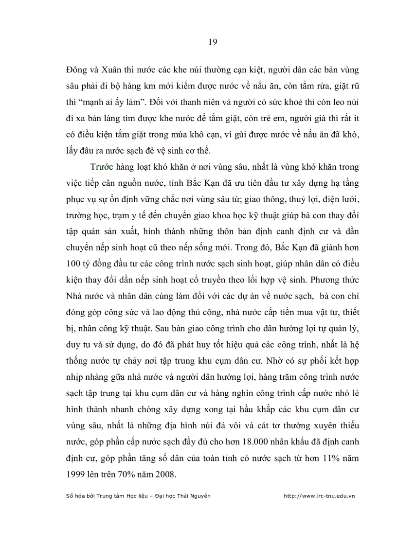 image for page Ảnh hưởng của việc tiếp cận nguồn nước đến thu nhập của hộ nông dân xã Tân Lập huyện Chợ Đồn Bắc Kạn