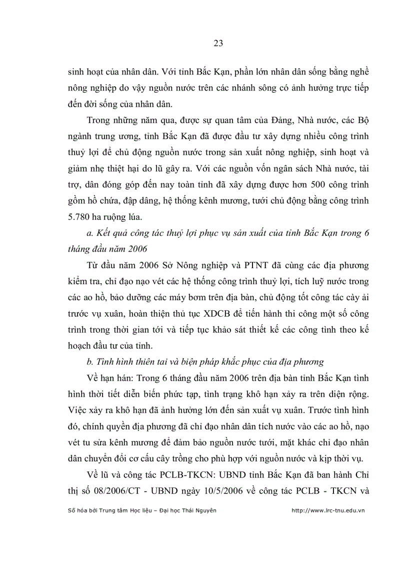 image for page Ảnh hưởng của việc tiếp cận nguồn nước đến thu nhập của hộ nông dân xã Tân Lập huyện Chợ Đồn Bắc Kạn