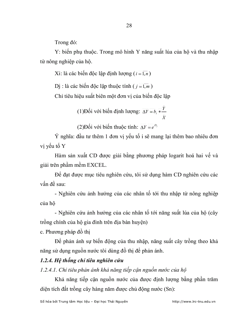 image for page Ảnh hưởng của việc tiếp cận nguồn nước đến thu nhập của hộ nông dân xã Tân Lập huyện Chợ Đồn Bắc Kạn