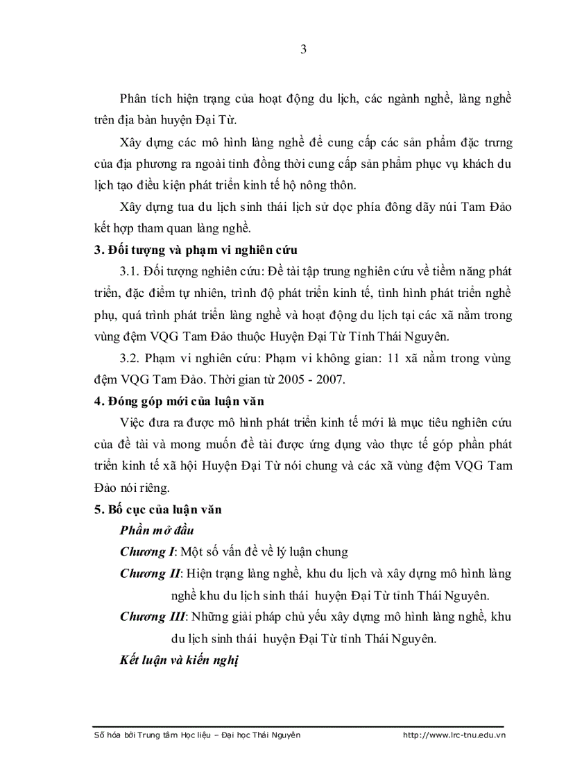 image for page Xây dựng mô hình làng nghề khu du lịch sinh thái gắn liền với phát triển nông thôn bền vững tại các xã vùng đệm Vườn quốc gia Tam Đảo thuộc huyện Đại Từ tỉnh Thái Nguyên