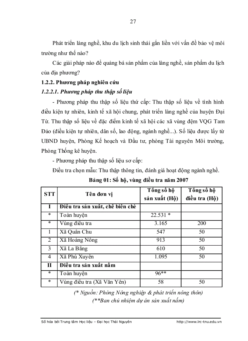 image for page Xây dựng mô hình làng nghề khu du lịch sinh thái gắn liền với phát triển nông thôn bền vững tại các xã vùng đệm Vườn quốc gia Tam Đảo thuộc huyện Đại Từ tỉnh Thái Nguyên