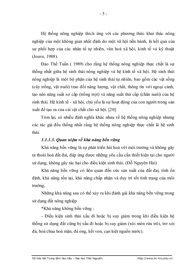 image for page Một số giải pháp nhằm phát triển kinh tế bền vững trong hệ thống nông nghiệp trên địa bàn huyện Đồng Hỷ tỉnh Thái Nguyên